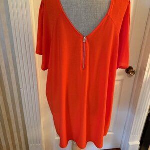 Ladies red /orange top size 3xxxL